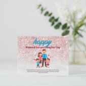 Tag der Tochter niedliche Postkarte (Stehend Vorderseite)
