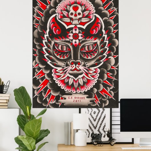 Tag der Todeskatze Poster (Heimbüro)