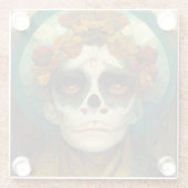 Tag der Toten 2 Fantasieschädel Glasuntersetzer (Rückseite)