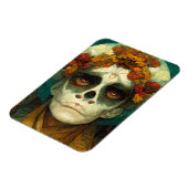 Tag der Toten 2 Fantasieschädel Magnet (Linke Seite)