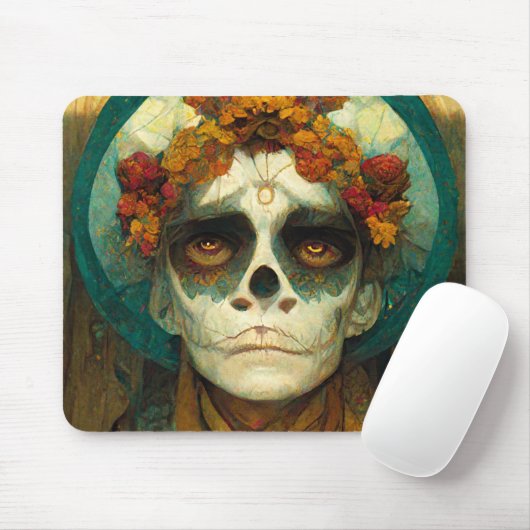 Tag der Toten 2 Fantasieschädel Mousepad (Mit Mouse)