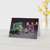 Tag der Toten als Musiker Karte (Gelbe Blume)