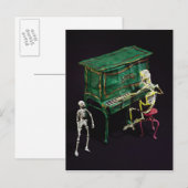 Tag der Toten als Musiker Postkarte (Vorne/Hinten)