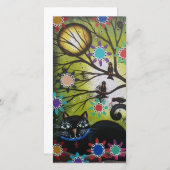 Tag der Toten, Black Cat Art_ Fotokarte (Vorne/Hinten)