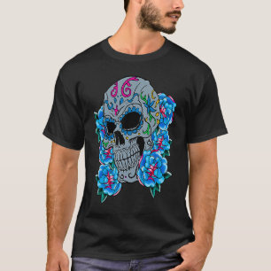 Tag der toten Blume Zuckerschädel T-Shirt