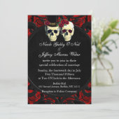 Tag der Toten Braut und der Hochzeitsfeier Einladung (Stehend Vorderseite)