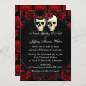 Tag der Toten Braut und der Hochzeitsfeier Einladung (Vorne/Hinten)