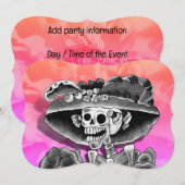 Tag der Toten Calavera Einladung (Vorne/Hinten)