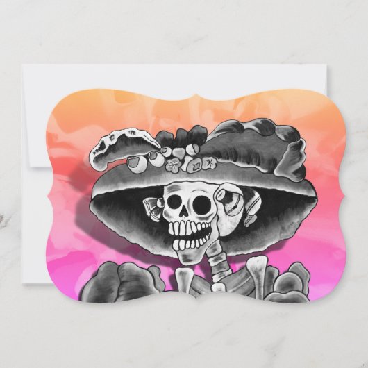 Tag der Toten Calavera Einladung (Vorderseite)