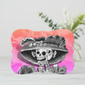 Tag der Toten Calavera Einladung (Stehend Vorderseite)