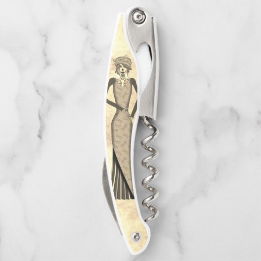 Tag der toten Catrina Skelett-Puppe Kellnermesser (Rückseite)