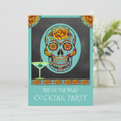 Tag der toten Cocktail-Party Einladung (Stehend Vorderseite)