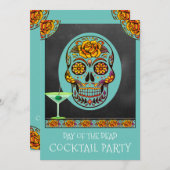 Tag der toten Cocktail-Party Einladung (Vorne/Hinten)