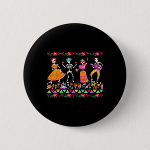 Tag der Toten Dia de Los Muertos mexikanisches Ske Button