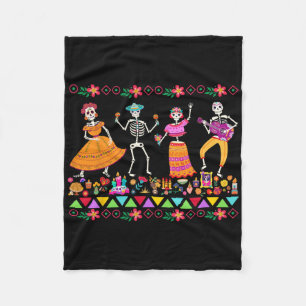 Tag der Toten Dia de Los Muertos mexikanisches Ske Fleecedecke