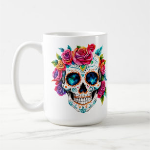 Tag der Toten   Día de Los Muertos Sugar Skull Kaffeetasse