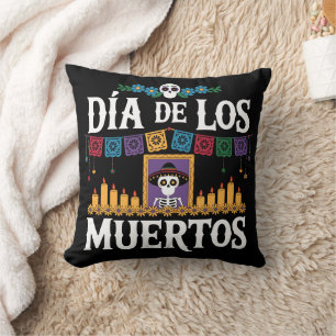 Tag der Toten   Día de Los Muertos Sugar Skull Kissen
