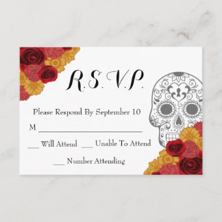 Tag der Toten Dia Los Muertos UAWG Wedding Card RSVP Karte