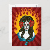 Tag der Toten durch JayJay Jackson Postkarte (Vorne/Hinten)