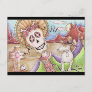 Tag der Toten, "Dusk with Dog" Postkarte