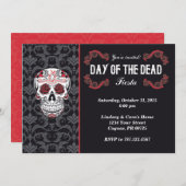 Tag der Toten Fiesta-Party Einladung (Vorne/Hinten)