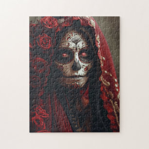Tag der Toten Frau in Kostüm Puzzle