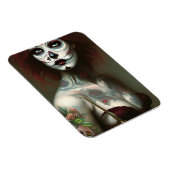 Tag der Toten Frau mit Tattoos Magnet (Rechte Seite)