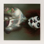 Tag der Toten Frau mit Tattoos Puzzle (Horizontal)