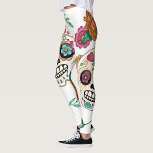 Tag der toten großen Zuckerrüben & Blume Weiß Leggings