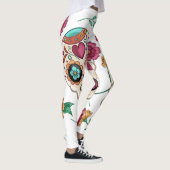 Tag der toten großen Zuckerrüben & Blume Weiß Leggings (Rechts)