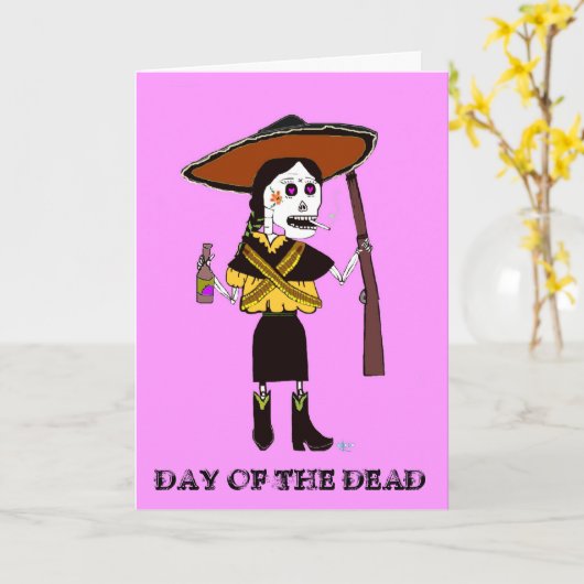 Tag der Toten Grußkarten Karte (Gelbe Blume)