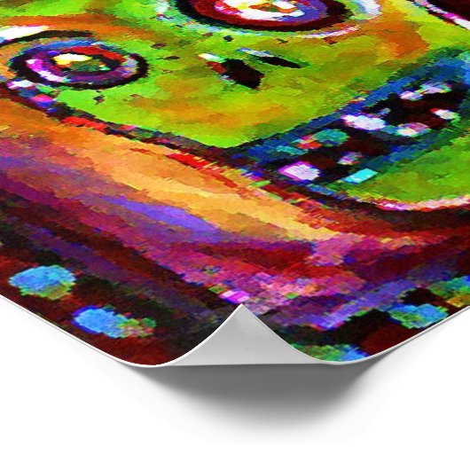 Tag der Toten in Rot Poster (Ecke)