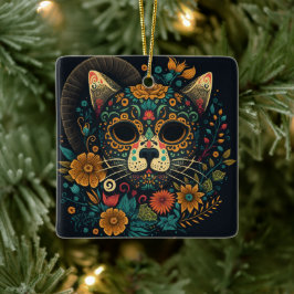 Tag der Toten Katze Keramikornament