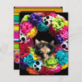 Tag der Toten Katze Weihnachtskarte Feiertagskarte (Vorne/Hinten)