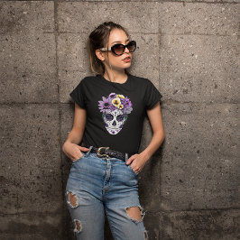 Tag der Toten Kerze - Día de Muertos Skull T-Shirt