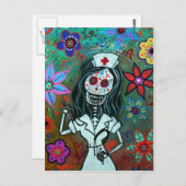 Tag der toten Krankenpflegermalerei Postkarte (Vorne/Hinten)
