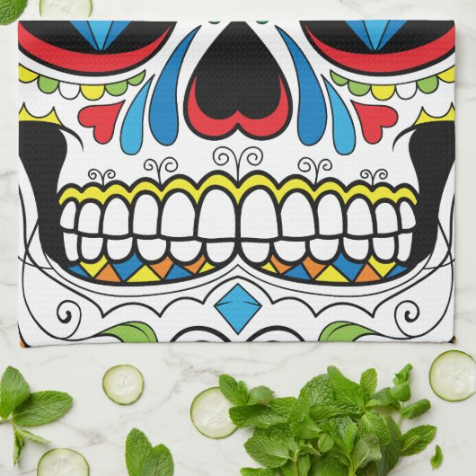 Tag der Toten Küchentuch (Gefaltet)
