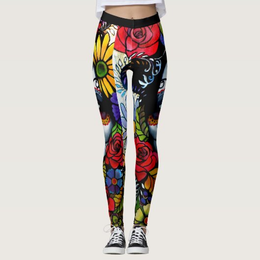 Tag der Toten Leggings (Vorderseite)