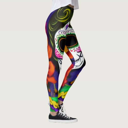 Tag der Toten Leggings (Rechts)