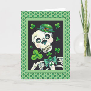 TAG DER TOTEN LEPRECHAUN, ST. PADDY'S DAY SKULL FEIERTAGSKARTE