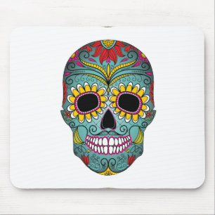 Tag der Toten Leuchtender Totenkopf Mousepad