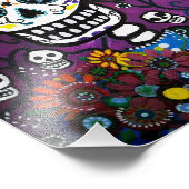 Tag der Toten Malerei in Mexiko Fotodruck (Ecke)