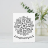 Tag der Toten Mandala-Farbaktivität Postkarte (Stehend Vorderseite)