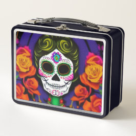 Tag der Toten Metall Brotdose