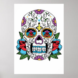 Tag der toten mexikanischen Skull Art Print Poster