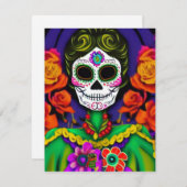 Tag der Toten Mitteilungskarte (Vorne/Hinten)