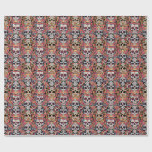 Tag der Toten oder Halloween-Zuckerschädel Geschenkpapier (Flach)