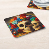 Tag der Toten Offrendas 2 Rechteckiger Pappuntersetzer (angewinkelt)