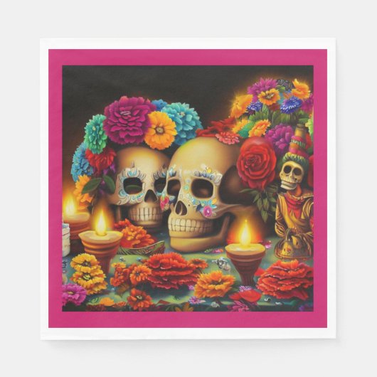 Tag der Toten Offrendas 3 Serviette (Vorderseite)