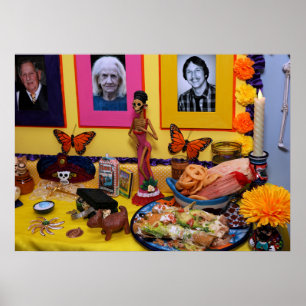 Tag der toten Ofrenda-Anzeige Poster